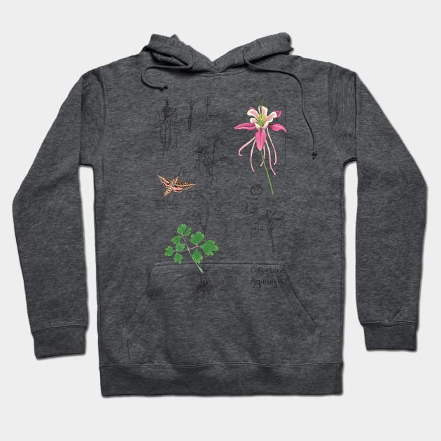 Columbine Botanical-tan Hoodie by mernstw